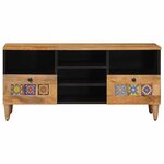 vidaXL Meuble TV Naturel 100 x 33 x 46 cm Bois de mangue massif