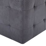 vidaXL 2 Pièces Poufs Gris 30 x 30 x 30 cm Similicuir daim