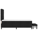 vidaXL Lit à Sommier avec Matelas & Banc Noir 80x200 cm Tissu