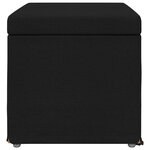 vidaXL Tabouret Noir 61 x 41 x 40 cm Tissu et bois stratifié