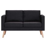 Vidaxl ensemble de canapé 2 pièces tissu noir