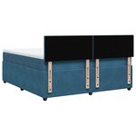 vidaXL Sommier à lattes de lit et matelas bleu 180x200 cm velours