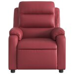vidaXL Fauteuil inclinable Rouge bordeaux Similicuir