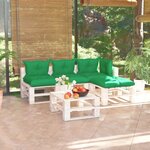 vidaXL Salon palette de jardin 5 Pièces avec coussins bois de pin