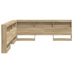 vidaXL Tête de lit de rangement Chêne sonoma 200 cm Bois d'ingénierie