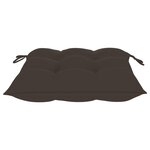 vidaXL Chaises de jardin lot de 2 et coussins taupe Bois teck massif