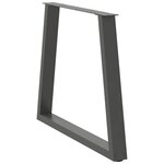 vidaXL Pieds de table à manger en forme de V  2 pièces  anthracite  80 x (72-73 3) cm  acier