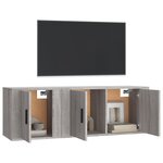 vidaXL Ensemble de meubles TV 2 Pièces Sonoma gris Bois d'ingénierie