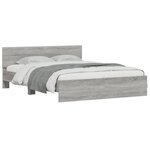 vidaXL Cadre de lit sans matelas sonoma gris 140x190 cm