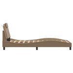 vidaXL Cadre de lit Viana avec LED sans matelas cappuccino 90x200 cm