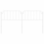 vidaXL Tête de lit métal blanc 180 cm