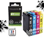 16XL - Stylo Plume - Pack de 4 Cartouches D'encre Noir/Cyan/Magenta/ Jaune - Grande capacité