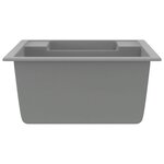 vidaXL Évier de cuisine et deux lavabos trou de trop-plein Gris Granit