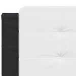 vidaXL Lit avec matelas Zadar noir et blanc 200x200 cm similicuir