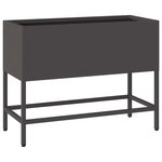 vidaXL Bac de jardin surélevé Noir 60 x 26 x 45 cm Acier
