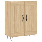 vidaXL Buffet haut Chêne sonoma 69 5x34x180 cm Bois d'ingénierie