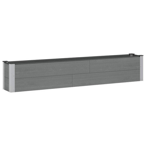 vidaXL Jardinière surélevée Gris 200 x 30 x 36 cm