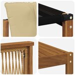 vidaXL Ensemble de canapés d'extérieur 6 pc Naturel et Beige