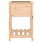 vidaXL Jardinière avec étagère 54x54x81 cm Bois massif de pin