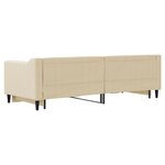 vidaXL Lit de jour avec lit gigogne crème 80x200 cm tissu
