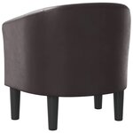 vidaXL Chaise cabriolet marron similicuir