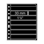 Recharges Vario Leuchtturm à 7 bandes pour timbres-poste. Fond - Noir