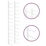 vidaXL Casier à vin mural pour 24 bouteilles Blanc Fer