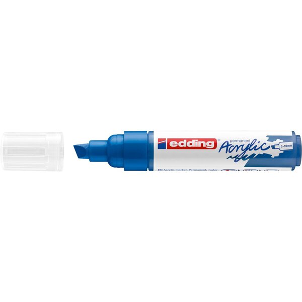 Marqueur acrylique large 5000 bleu gentiane 5-10 mm x 5 EDDING