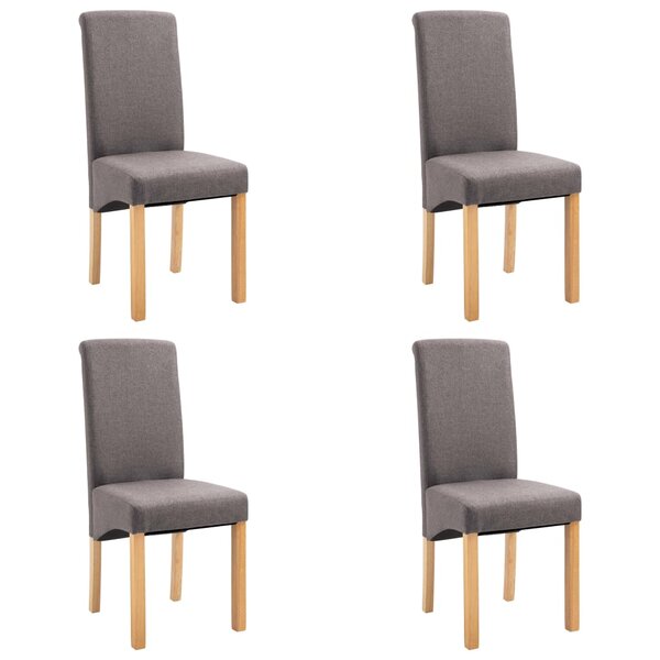 vidaXL Chaises à manger lot de 4 taupe tissu