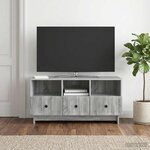 vidaXL Meuble TV Sonoma gris 102 x 34 5 x 50 cm Bois d'ingénierie