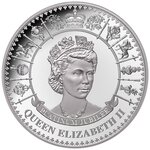 Pièce de monnaie 5 Dollars Tokelau 2022 1 once argent BE – Jubilé de Platine