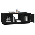 vidaXL Table basse Noir 110x50x40 cm Bois massif de pin
