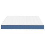 vidaXL Matelas de Lit avec matelas Bleu 180 x 200 cm tissu
