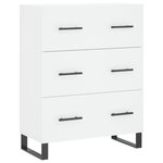 vidaXL Buffet haut Blanc 69 5x34x180 cm Bois d'ingénierie