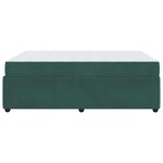vidaXL Cadre de lit avec matelas Vert foncé 160 x 200 cm Velours