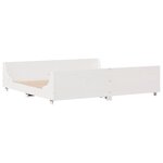 vidaXL Cadre de lit sans matelas blanc 200x200 cm bois massif de pin