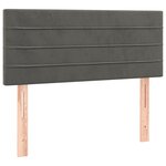 vidaXL Sommier à lattes de lit et matelas et LED Gris foncé 90x190 cm