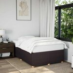 vidaXL Cadre de lit sans matelas marron foncé 120x190 cm tissu
