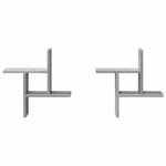 vidaXL Étagères murales 2Pièces sonoma gris 38x12x38 cm bois d’ingénierie