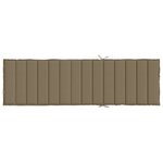 vidaXL Coussin de chaise longue taupe mélangé 200x70x4 cm tissu