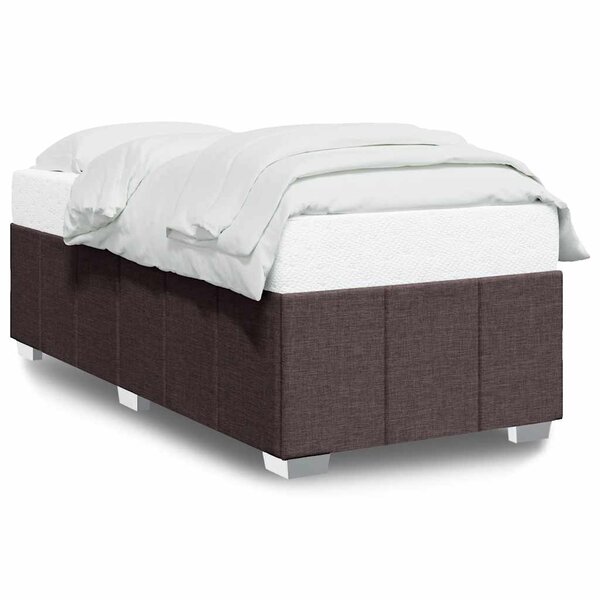 vidaXL Cadre de lit sans matelas marron foncé 90x200 cm tissu