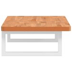 vidaXL Étagère de vasque murale acier et bois massif de hêtre