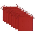 vidaXL Chaises pliables de jardin avec coussins lot de 8 Teck solide