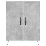 vidaXL Buffet haut Gris béton 69 5x34x180 cm Bois d'ingénierie