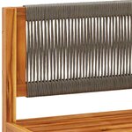 vidaXL Canapé d'angle de jardin avec coussins en bois d'acacia et corde