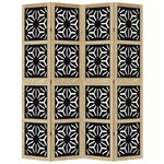 vidaXL Cloison de séparation 4 panneaux marron noir paulownia massif