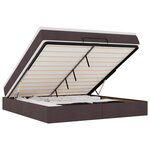 VidaXL Cadre de lit ottoman avec matelas marron foncé 160x200 cm tissu