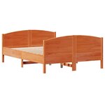 vidaXL Cadre de lit sans matelas cire marron 140x200cm bois pin massif