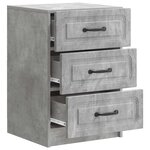 vidaXL Cabinet de chevet avec tiroir Gris béton 43 x 41 x 63 5 cm
