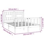 vidaXL Cadre de lit sans matelas bois de pin massif 120x200 cm
